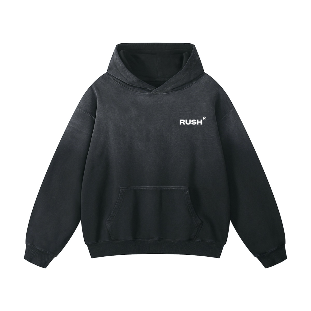 Sweat à capuche unisexe RUSH – Heavyweight Sun Faded Gradient (420GSM)